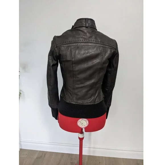 Danier Leather - leather jacket bomber - coffee brown - Picture 2 of 3